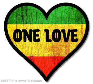 One Love Hippie Reggae 420 Peace Chillin Vibes Car Truck Laptop Sticker Decal 4"