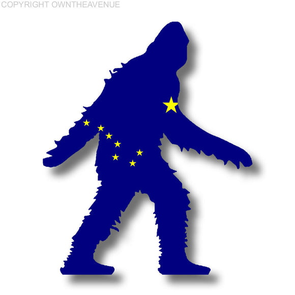 Alaska Bigfoot AK Big Foot Sasquatch Car Truck Window Bumper Cup Decal Sticker - OwnTheAvenue
