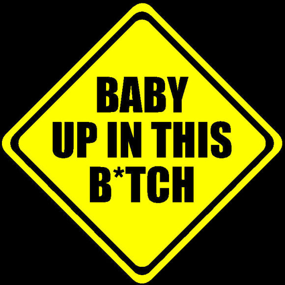 Baby Up In This B*tch Vinyl Decal Mom Car Sticker Funny Humor 5