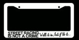 JDM Street Racing Tuner Drifting Funny White License Plate Frame Black Art - OwnTheAvenue