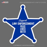 Police Lives Matter Support Law Enforcement Blue Line Pro Cop Cops Decal Sticker