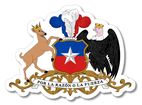 Chilean Coat of Arms Chile Flag CHL CL Car Truck Vinyl Sticker Decal 4