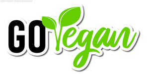 Go Vegan Earth Animal Lover Car Truck Bumper Laptop Cup Decal Sticker 5"