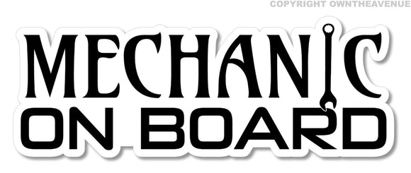 Mechanic on Board Car Truck Window Bumper Funny Joke Vinyl Sticker Decal 6