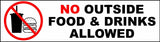 No Outside Food And Drink Decal Sticker - OwnTheAvenue