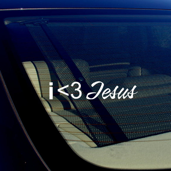 I Love Heart Jesus Christ Christian Religious Vinyl Decal Sticker 7.5