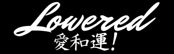 Lowered JDM Drag Drift Drifting Racing Japanese Kanij Vinyl Decal 8