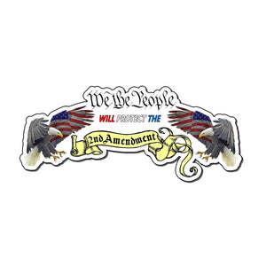 We The People 2nd Amendment Bald Eagles Vinyl Sticker Decal 7" Die Cut Model