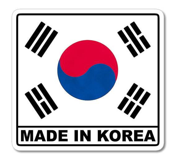 Made In Korea Korean Flag Car Truck Window Bumper Cooler Cup Vinyl Sticker Decal