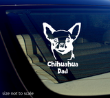 Chihuahua Dad Dog Love Car Truck Window Laptop Vinyl Sticker Decal 5" Inches Long Side