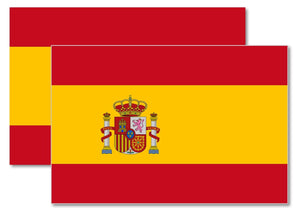 x2 Spain Spaniard Country Flag Car Truck Window Bumper Laptop Sticker Decal 4"