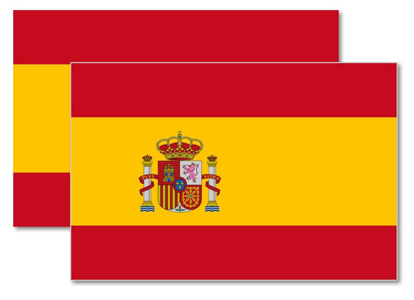 x2 Spain Spaniard Country Flag Car Truck Window Bumper Laptop Sticker Decal 4