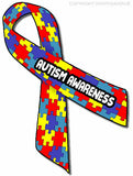 Autism Awareness Puzzle Ribbon Auto Window Bumper Sticker Decal 5" Inches Long - OwnTheAvenue