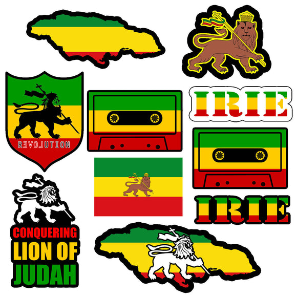 Judah Lion Sticker Decal Pack / Lot Rasta Rastafari Jamaica Reggae 420 Skate - OwnTheAvenue