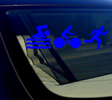 Triathlon Swimming Biking Running Sticker Decal 8" CHOOSE COLOR - OwnTheAvenue