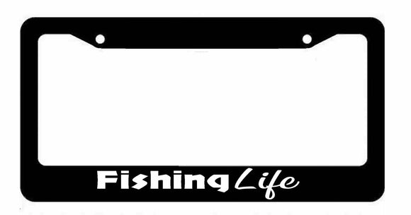 Fishing Life Funny Car Truck Auto License Plate Frame