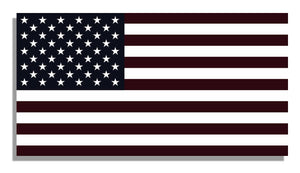 Black White USA American Flag Cup Car Vehicle Bumper Window Vinyl Sticker - 4" Inches Long