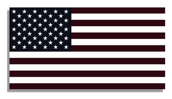 Black White USA American Flag Cup Car Vehicle Bumper Window Vinyl Sticker - 4