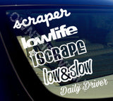 JDM Lot Pack of 5 Stickers/Decals Sticker bombing slammed low (5PKiscrape) - OwnTheAvenue