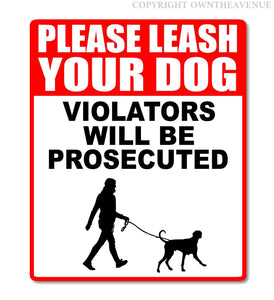 Please Leash Your Dog Safety Caution Warning Vinyl Sticker Decal Model 5" - OwnTheAvenue