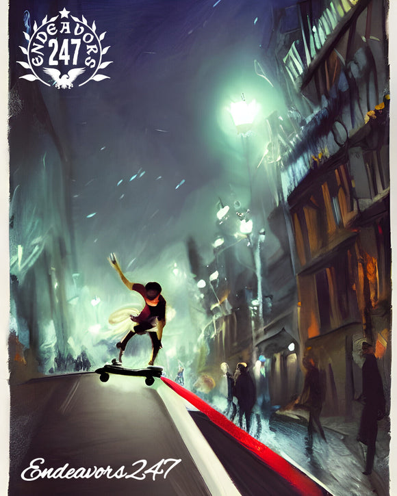Endeavors247 Nose Slide In The City Skateboard Skateboarding Sticker Decal 4