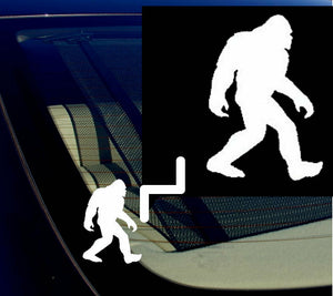 Bigfoot Sasquatch Yeti Car Window Vinyl Decal Sticker 5.5" Tall White - OwnTheAvenue