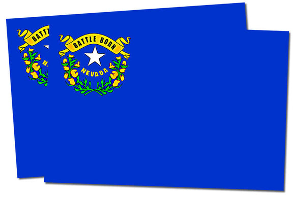x2 Nevada NV State Flag Car Truck Window Bumper Cup Cooler Laptop Sticker Decal - OwnTheAvenue