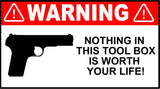 Funny Warning Nothing in This Tool Box Your Life Decal Bumper Sticker 4" - OwnTheAvenue