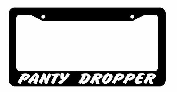 JDM Panty Dropper Race Drift Low Turbo Black Funny License Plate Frame 33SF3 - OwnTheAvenue