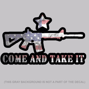 Come And Take It USA FLAG 2nd Amendment Decal Sticker 6" Inches Long DigiPrint - OwnTheAvenue