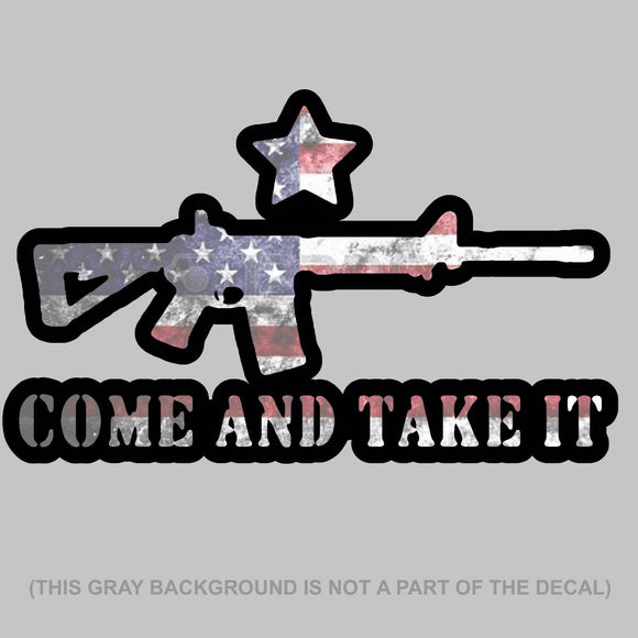Come And Take It USA FLAG 2nd Amendment Decal Sticker 6