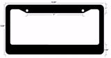 Support Police & Firefighter Blue Red Reflective Line Black License Plate Frame - OwnTheAvenue