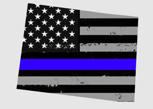 Colorado CO State Outline Blue Color Flag Support Police Vinyl Sticker - OwnTheAvenue