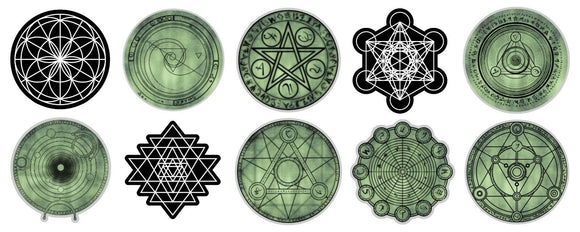 Sacred Geometry Pack Lot of 10 Auto Window Bumper Car Laptop Sticker Decals - OwnTheAvenue