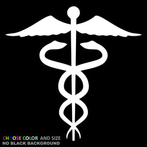 Caduceus Symbol Sticker Vinyl Decal EMT Medical Life Paramedic Car EMS