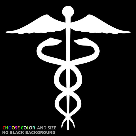 Caduceus Symbol Sticker Vinyl Decal EMT Medical Life Paramedic Car EMS