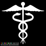 Caduceus Symbol Sticker Vinyl Decal EMT Medical Life Paramedic Car EMS