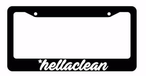 JDM hellaclean Tuner Drifting Racing Black License Plate Frame (hellacleanFr8m) - OwnTheAvenue