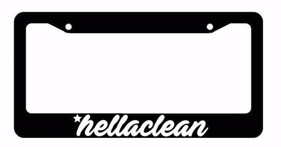 JDM hellaclean Tuner Drifting Racing Black License Plate Frame (hellacleanFr8m) - OwnTheAvenue
