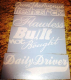 JDM Decal Sticker Pack of 5 White Stickers Race Drift (5PKDWHITE) - OwnTheAvenue