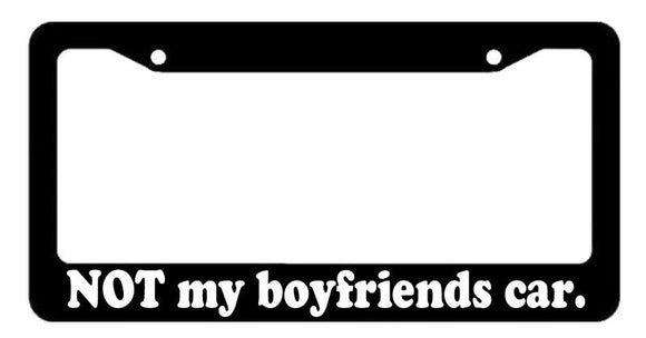 NOT my boyfriends car JDM Racing Drifting Dope Girl Auto License Plate Frame - OwnTheAvenue