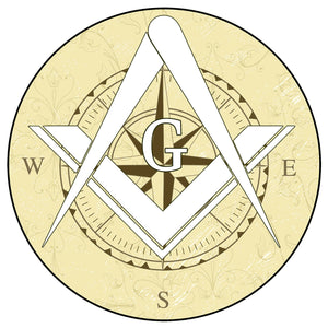 Masonic Free Mason Compass Vinyl Decal Sticker Car Truck Temple Freemason 4" - OwnTheAvenue