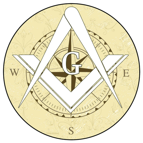 Masonic Free Mason Compass Vinyl Decal Sticker Car Truck Temple Freemason 4