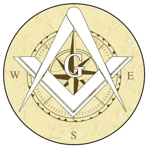 Masonic Free Mason Compass Vinyl Decal Sticker Car Truck Temple Freemason 4