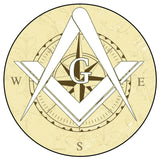 Masonic Free Mason Compass Vinyl Decal Sticker Car Truck Temple Freemason 4" - OwnTheAvenue