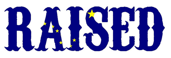 Alaska AK Raised Flag Vinyl Sticker 5
