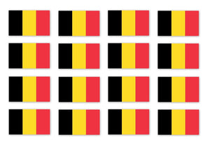 x12 Belgium Flag Car Truck Window Bumper Laptop Cup Vinyl Sticker Decal 2"