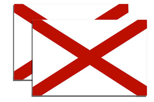 Alabama AL Flag Vinyl Sticker Pack Lot 4" Long Each