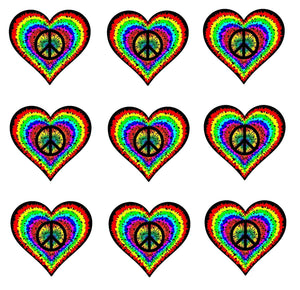 Hippie Peace Sign Logo Sticker Decal Love Hippie Symbol Car Bumper Window Pack