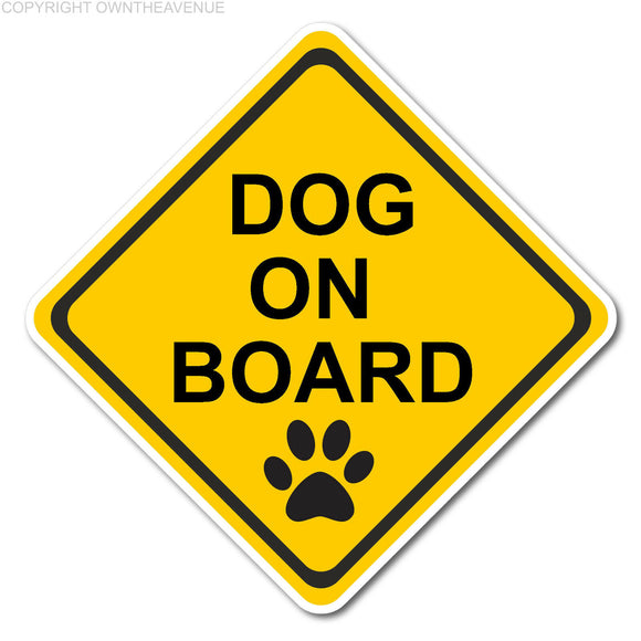 Dog on Board Car Safety Sign Vehicle Paw Print Minivan SUV Vinyl Sticker 4